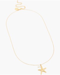 Lovisa - Waterproof Gold Plated Stainless Steel Pearl Starfish Pendant Necklace