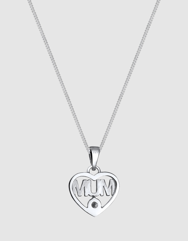Elli Jewelry - Necklace Mother Child Pendant with Swarovski&reg; Crystals in 925 Sterling Silver