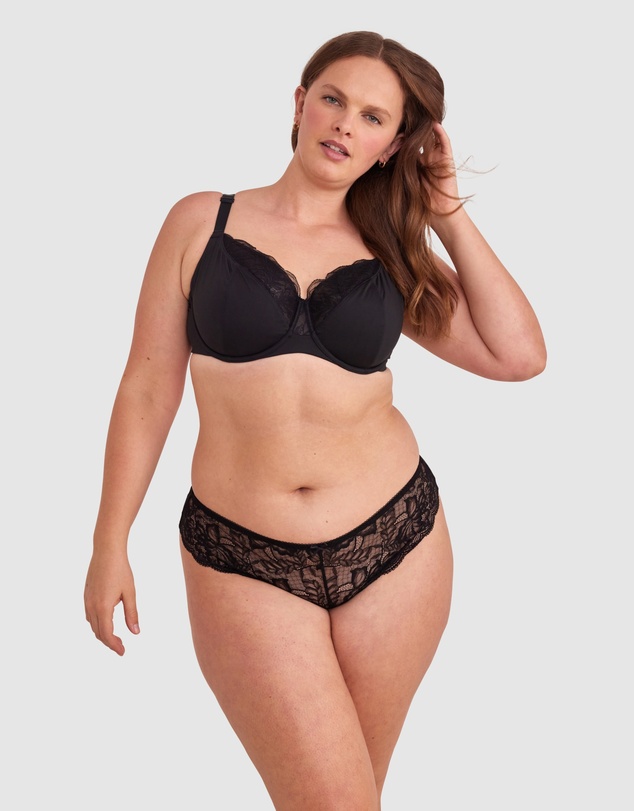 Bras N Things - Romance Brazilian Knicker - Black