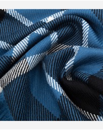 Ozwear Connection Uggs - Ugg Fringed Check Wool Scarf Blue and Check