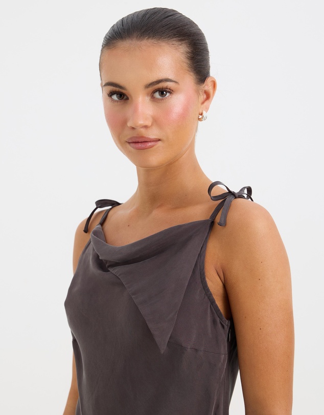 Calli - Belle Cupro Asymmetrical Fold Top