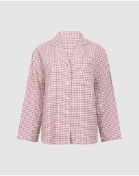 Hunkemoller - Long Sleeve Flannel Check Essential Pants