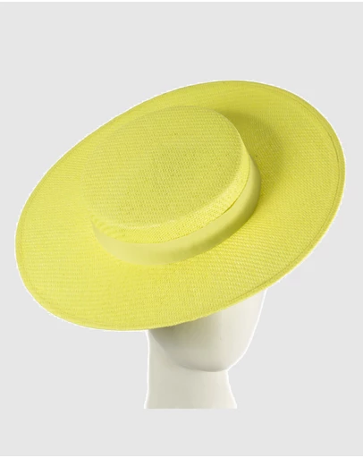 Max Alexander - Fluro Yellow Boater Hat
