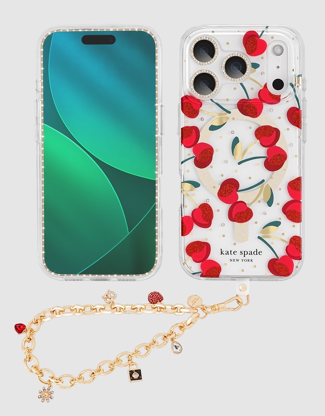 Kate Spade - Kate Spade Cherry Dot MagSafe Charm Bundle for iPhone 17 Pro Max