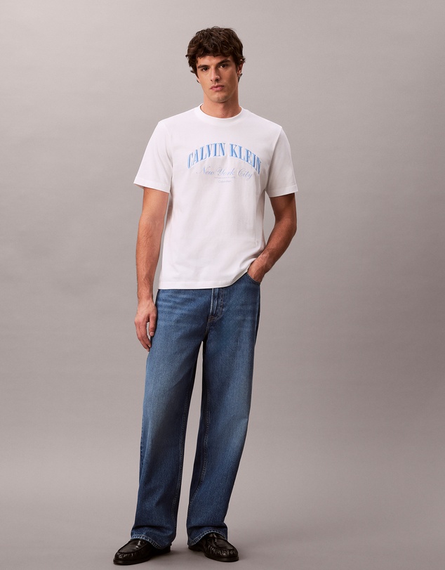 Calvin Klein Jeans - Terry Heritage Logo NYC Graphic Relaxed T-Shirt