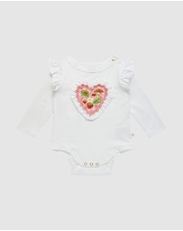 Fleur Harris - 'Days of Enchantment' Sweetheart Bodysuit in Cream