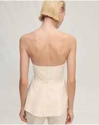 M.N.G - Dama Strapless Top With Ruffle