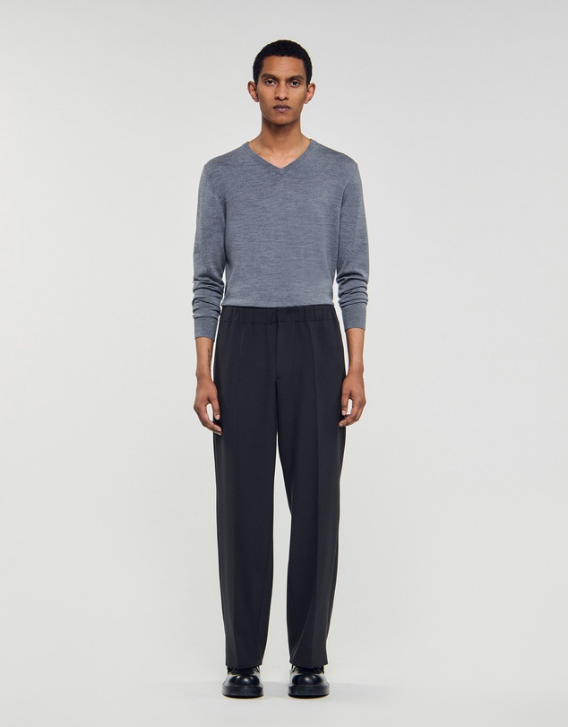 Sandro - Large Jersey Pants