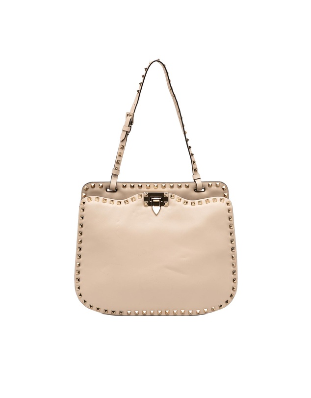 Valentino - Pre-Loved Leather Rockstud Shoulder Bag