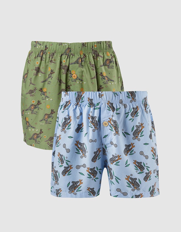 Bamboozld - 2-Pack Aussie Summer Bamboo Boxer Shorts