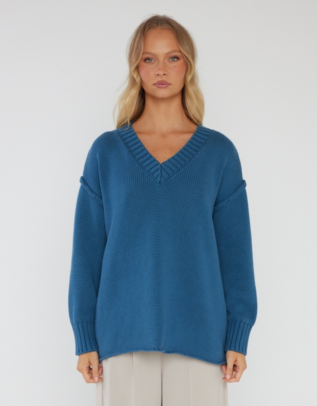 ALEXANDRA - Solace Knit Jumper Teal