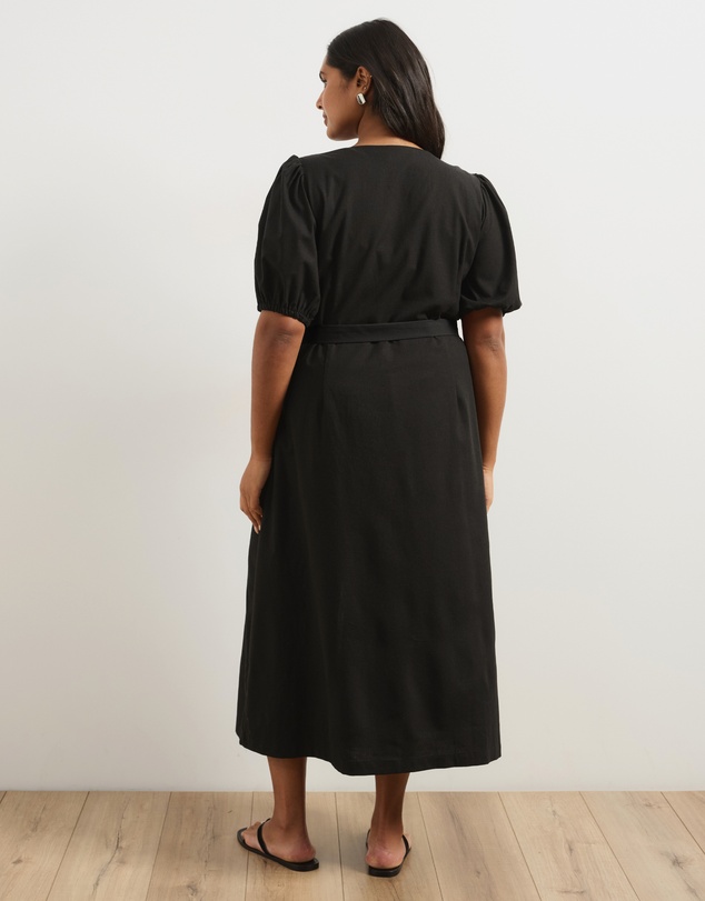 Atmos&Here Curvy - Audrey Fitted Button Front Midi Dress