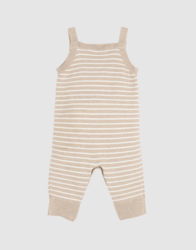 Bebe by Minihaha - Hunter Organic Stripe Knitted Overalls - Babies