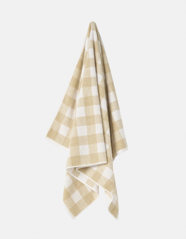 Linen House - Flinders Check Beige Bath Towel Range