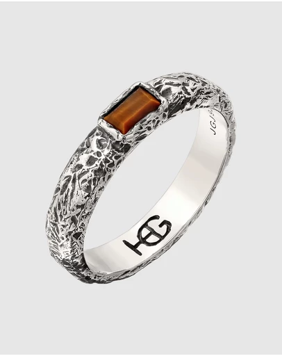 Haze & Glory - ICONIC EXCLUSIVE - Ring Men Tigers Eye Gemstone 925 Sterling Silver