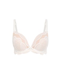 City Chic - Plus size Ophelia Push Up Bra - ivory