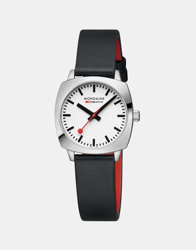 Mondaine - Mondaine Official Swiss Railways Petite Cushion 31mm Vegan Leather Watch