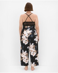 City Chic - Plus size Arcadia Cami Pant Set - black