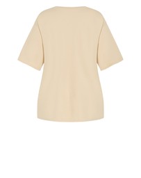City Chic - Plus size Martini Cotton Tee - taupe