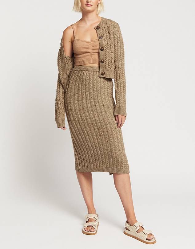 FRIEND of AUDREY - Miller Cable Knit Skirt