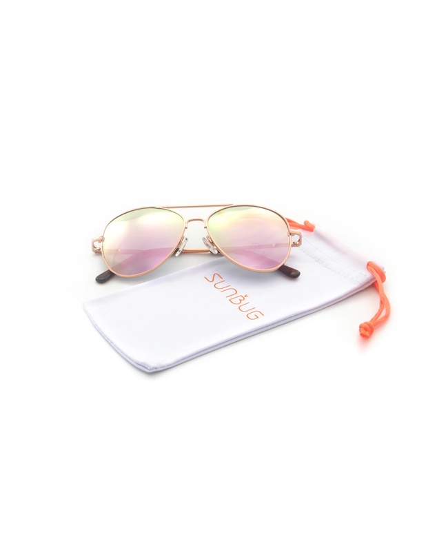 Sunbug - Rose Gold Pilot Sunglasses