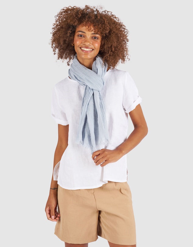 CAMIXA - French Linen Crinkled Scarf