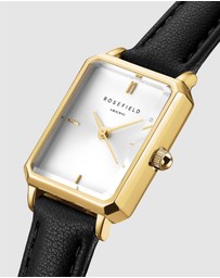 Rosefield - The Octagon XS Black Leather Watch