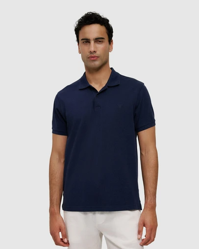 Trenery - Pique Monogram Short Sleeve Polo