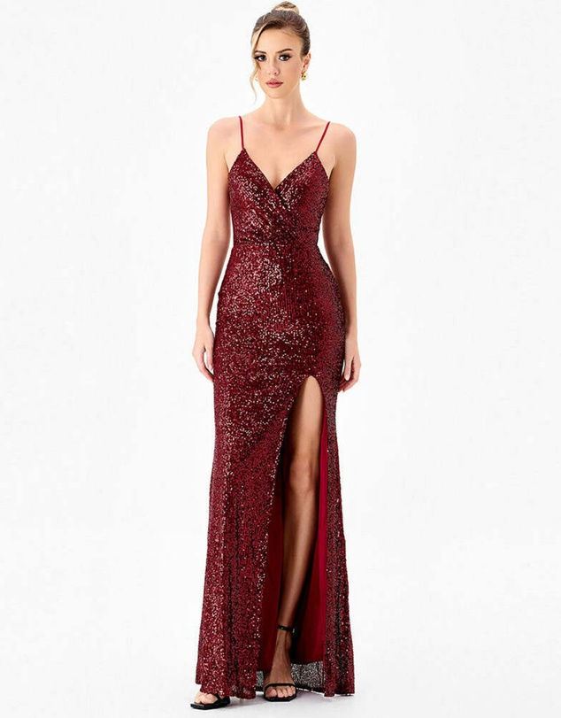 Bariano - Drew High Split Gown