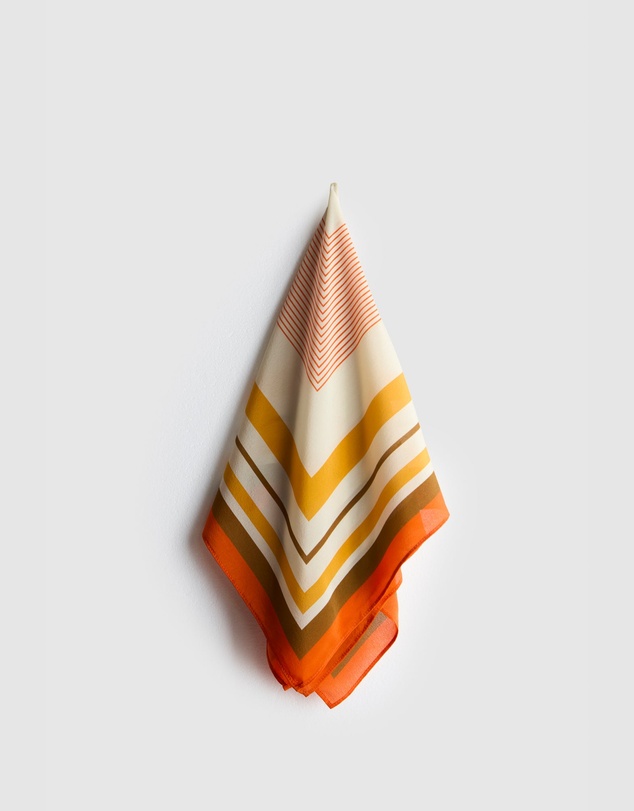 Evity - Silk Scarf Geometric Print