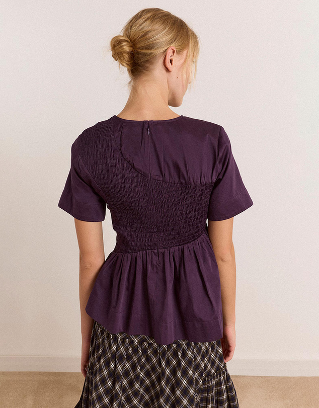 Damson Madder - Emmy Shirred Top