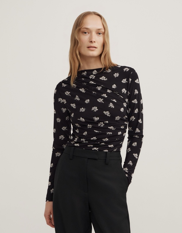 Witchery - Mesh Drape Long Sleeve Top