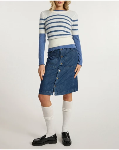 Marcs - Paolo Button Front Denim Skirt