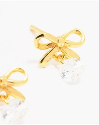 Lovisa - Gold Plated Sterling Silver Bow & Pear Earrings