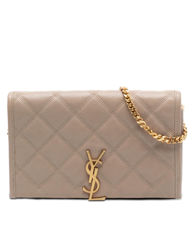 Pre-Loved by Azura Reborn - Pre-Loved Quilted Diamond Lambskin Becky Wallet on Chain