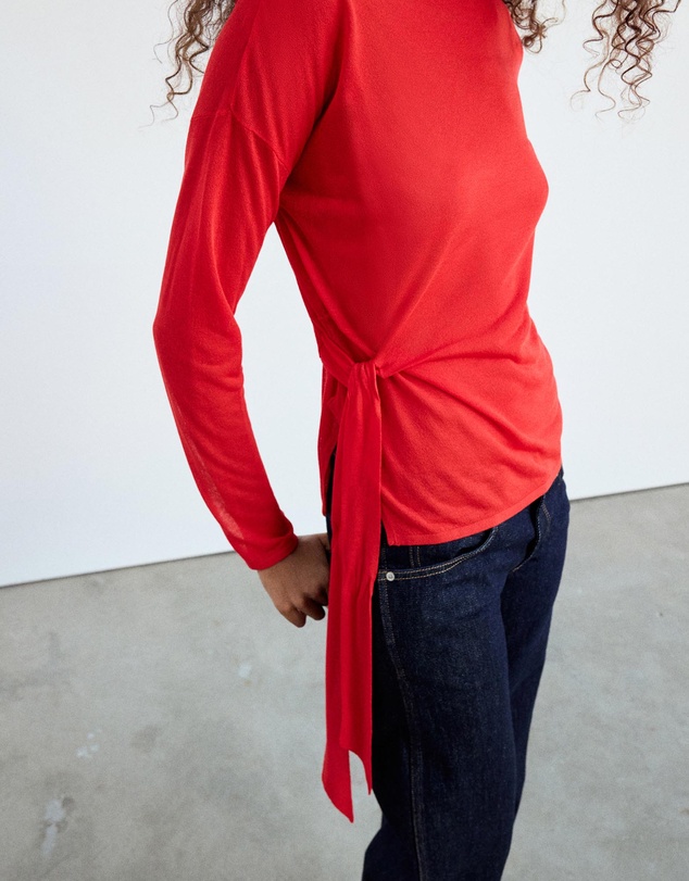 M.N.G - Fine-Knit Bow Sweater