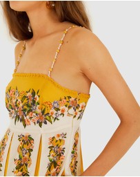 Farm Rio - Sand Hilo Stripes Maxi Dress