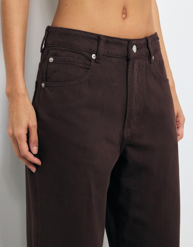 AERE - High Rise Straight Leg Jeans