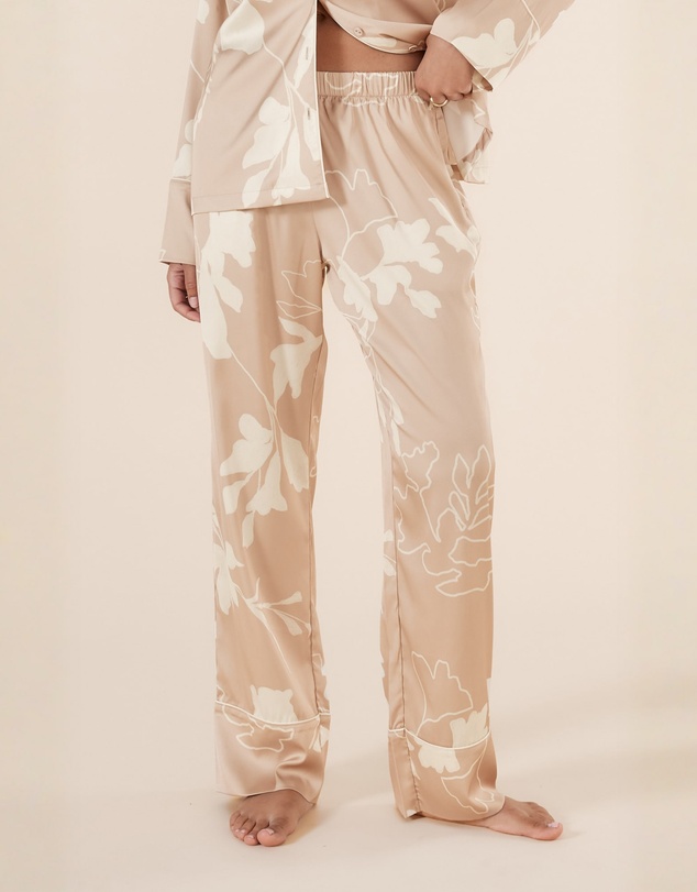 Gingerlilly - Elina Botanical Silky Satin PJ set