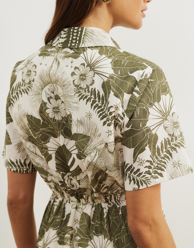 Atmos&Here - Remi Linen Blend Mini Shirt Dress