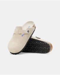 Birkenstock - Boston SFB Tonal Footbed Suede Leather Regular - Women's
