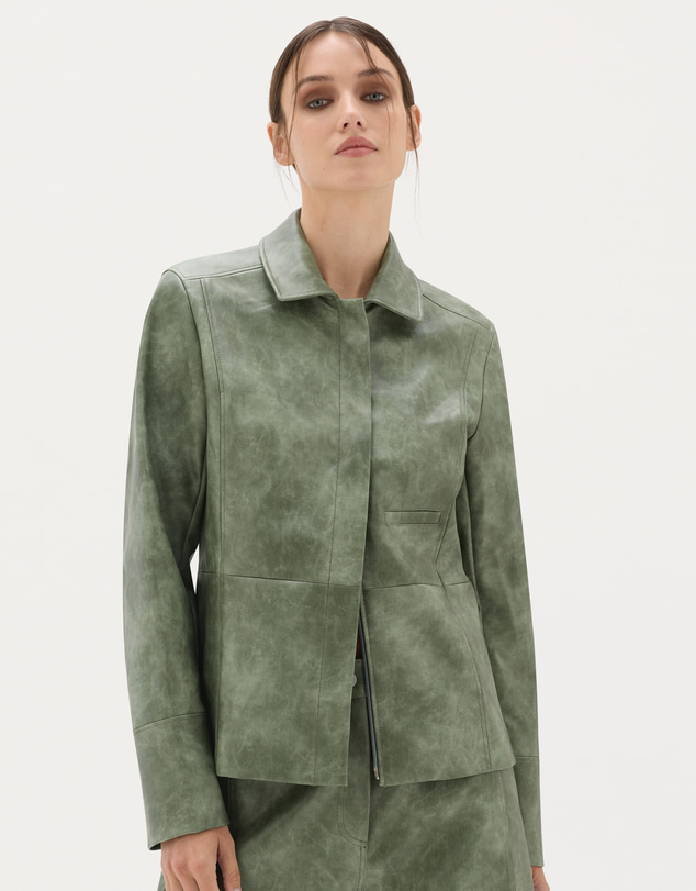 Muma World - Sage Tailored Leather Jacket
