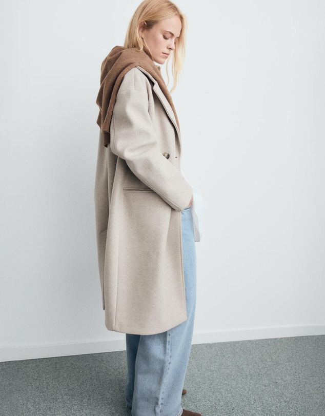 M.N.G - Double-Breasted Midi Coat