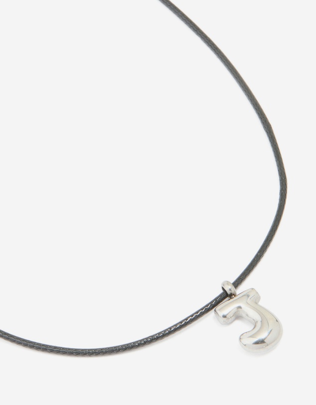 Lovisa - Waterproof Stainless Steel Large Bubble Letter J Cord Necklace
