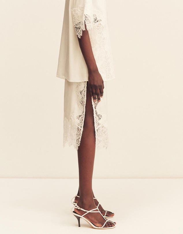 Shona Joy - Eniko Lace Split Midi Skirt