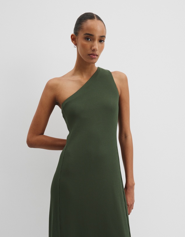 Country Road - One Shoulder Rib Dress