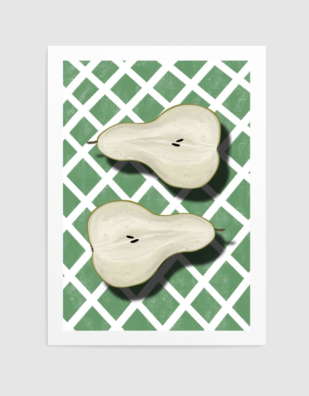 Olive et Oriel - Pears by Emeliemaria Art Print