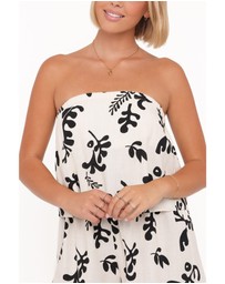 Petal & Pup - Ravenna Playsuit - Cream Black Floral