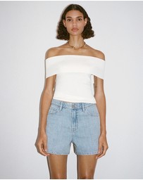 M.N.G - High-Rise Denim Shorts