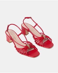 Loeffler Randall - Minna Strappy Mid Heel Sandal W/ Hardware